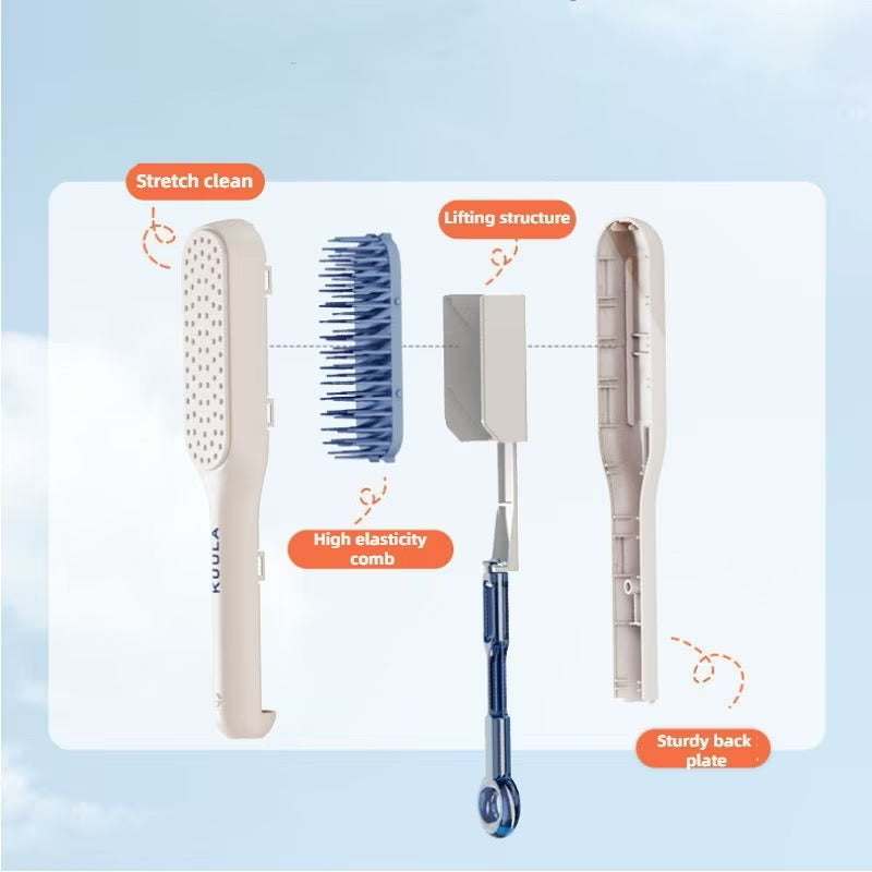 ￼escova Pente Mágico Retráctil De Limpeza Do Cabelo Sem Danos TB-1052