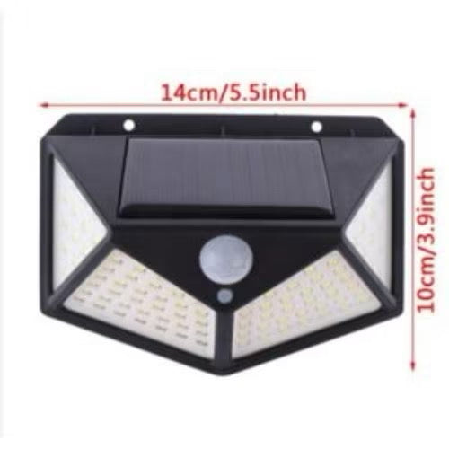 ￼Luzes Solares Multifuncionais Impermeáveis 100 Luzes De Parede De Garagem LED Bateria
