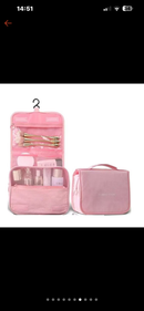 ￼Necessaire de Viagem com Gancho para Pendurar com Gancho Grande Capacidade Bolsa Feminina Impermeável para Cosméticos