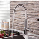 ￼Torneira Elétrica Para Cozinha Banheiro Com Visor de Temperatura Regulagem e Giratória 360° Aço Inoxidável