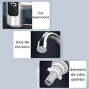 ￼Torneira Elétrica Para Cozinha Banheiro Com Visor de Temperatura Regulagem e Giratória 360° Aço Inoxidável