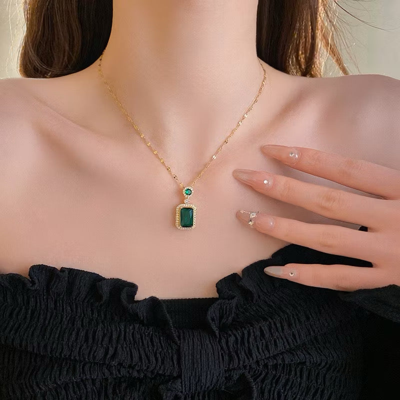 ￼Conjunto De Joias Estilo Americano Europeu Brinco De Diamante Com Colar De Anel De Design, Corrente De Joias Combinando