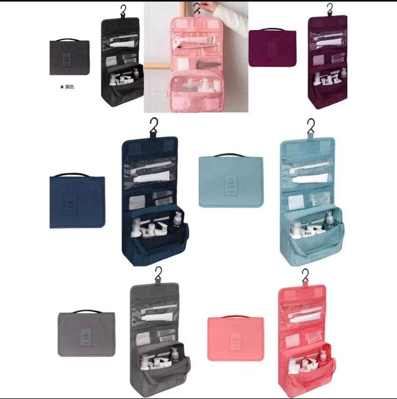 ￼Necessaire de Viagem com Gancho para Pendurar com Gancho Grande Capacidade Bolsa Feminina Impermeável para Cosméticos
