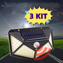 ￼Luzes Solares Multifuncionais Impermeáveis 100 Luzes De Parede De Garagem LED Bateria