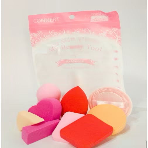 ￼Kit Esponja Para Maquiagem - Com 9 Esponjas Connert