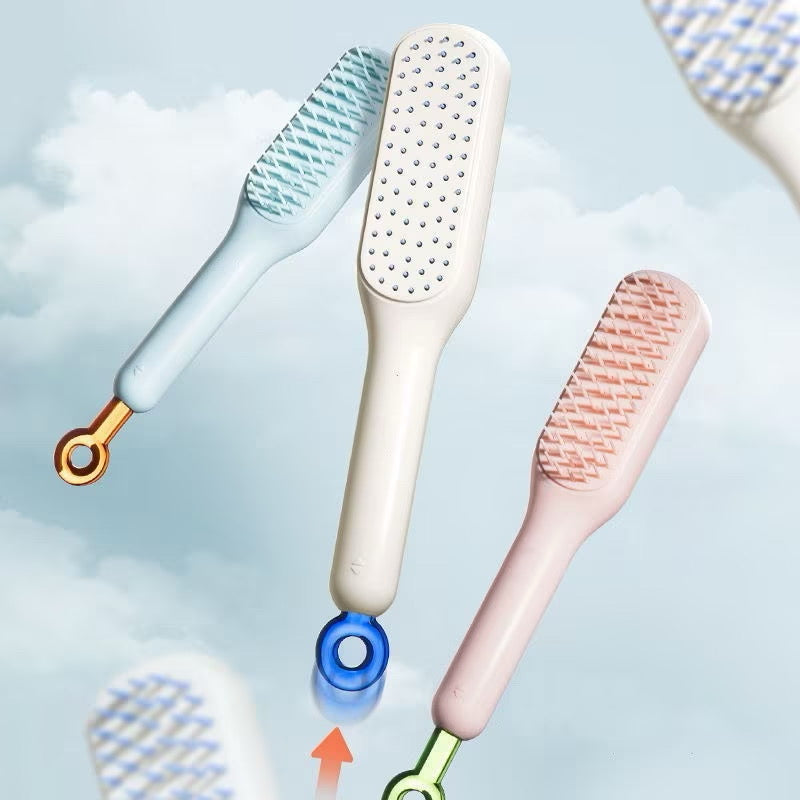￼escova Pente Mágico Retráctil De Limpeza Do Cabelo Sem Danos TB-1052