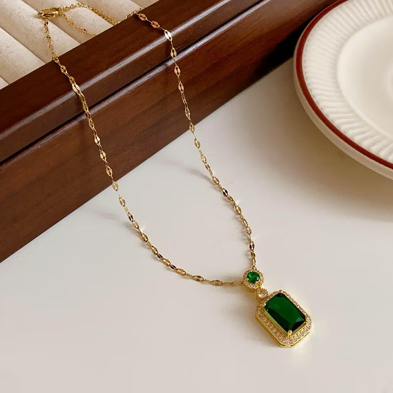 ￼Conjunto De Joias Estilo Americano Europeu Brinco De Diamante Com Colar De Anel De Design, Corrente De Joias Combinando