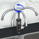 ￼Torneira Elétrica Para Cozinha Banheiro Com Visor de Temperatura Regulagem e Giratória 360° Aço Inoxidável