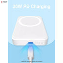 Carregador Portátil Indução para iPhone/Android Magsafe Apple Sem fio Bateria Carga 5000mAh