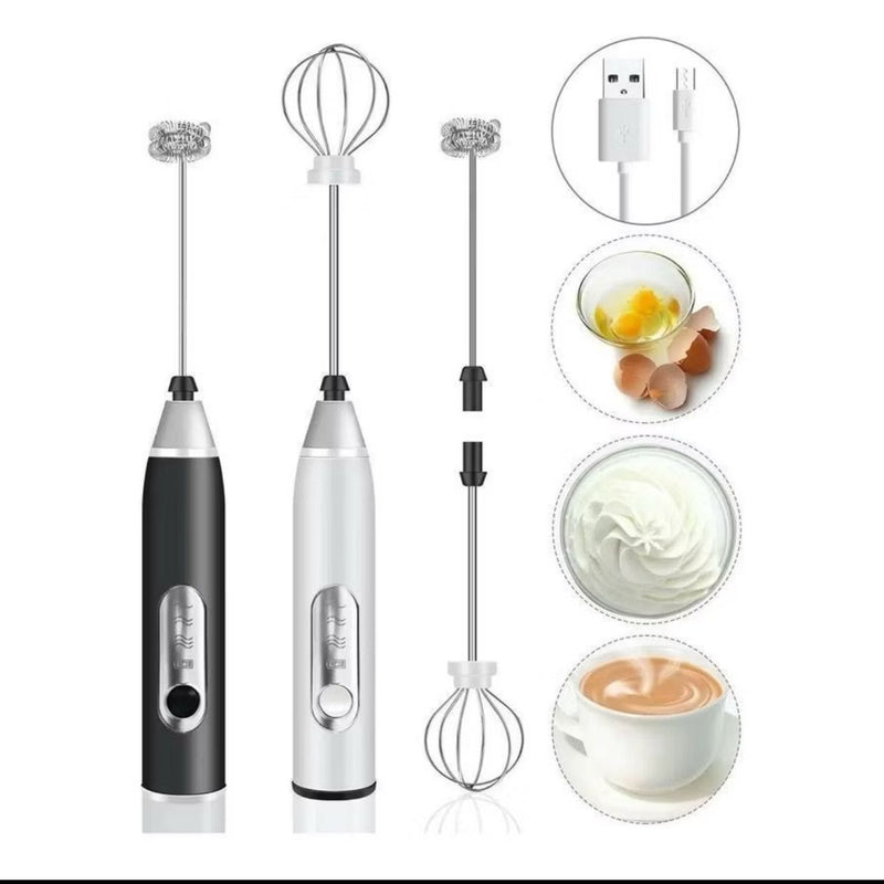 Batedor Misturador Mixer Elétrico para Bebidas Leite Café Clara de Ovo 2 em 1