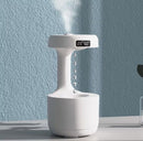 Umidificador De Ar Difusor Anti Gravidade Gotas De Água Que Sobe Aromatizador Com Relógio Led Bivolt