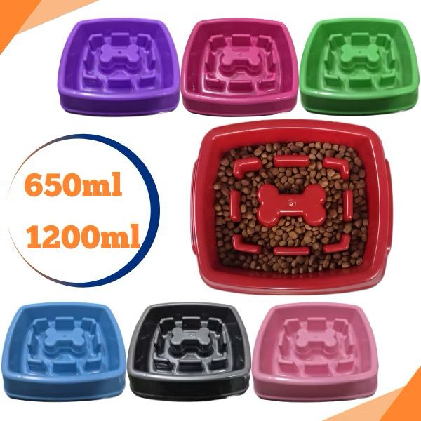 Comedouro Lento Interativo Educativo para Cães 650ml/1200ml Murano