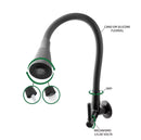 Torneira gormet cozinha parede pia flexível dois jatos preta