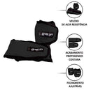 kit para treino em casa completo C/6 itens: pesos de canela 3Kg, par halter 1Kg, colchonete, roda, extensor e corda