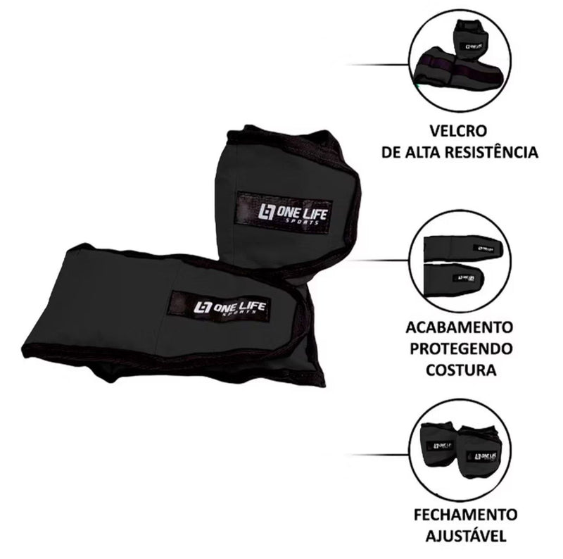 kit para treino em casa completo C/6 itens: pesos de canela 3Kg, par halter 1Kg, colchonete, roda, extensor e corda