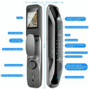 Fechadura Digital Tuya Biométrica Wifi ou Bluetooth Universal Fechadura de Sobrepor Digital X2 Inteligente Biometria Senha Português Disponível Bluetooth Fechadura Smart Pilhas AAA Airbnb Gerenciador Usuário