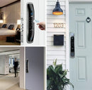 Fechadura Digital Tuya Biométrica Wifi ou Bluetooth Universal Fechadura de Sobrepor Digital X2 Inteligente Biometria Senha Português Disponível Bluetooth Fechadura Smart Pilhas AAA Airbnb Gerenciador Usuário