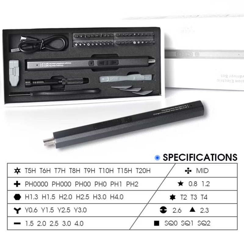 Para Xiaomi KALAIDUN Conjunto De Chave De Fenda Elétrica 12/39/50 Em 1 Kits Portátil USB Recarregável Profissional Repar