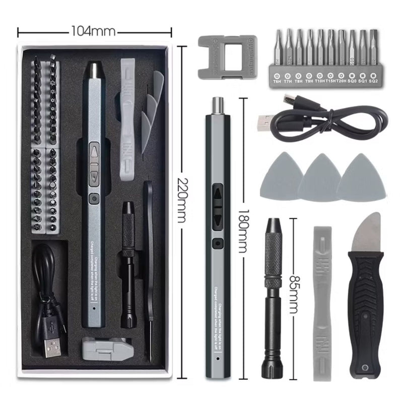 Para Xiaomi KALAIDUN Conjunto De Chave De Fenda Elétrica 12/39/50 Em 1 Kits Portátil USB Recarregável Profissional Repar