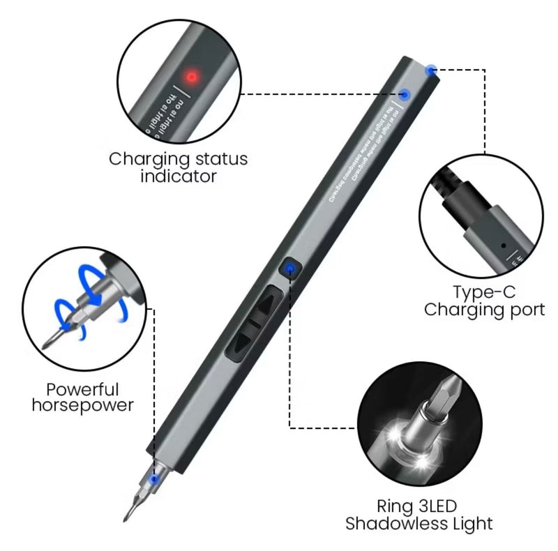 Para Xiaomi KALAIDUN Conjunto De Chave De Fenda Elétrica 12/39/50 Em 1 Kits Portátil USB Recarregável Profissional Repar