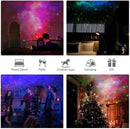 Projetor de Luz Noturna Astronauta Galaxy Star com Efeitos de Nebulosa RGB LED