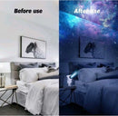 Projetor de Luz Noturna Astronauta Galaxy Star com Efeitos de Nebulosa RGB LED