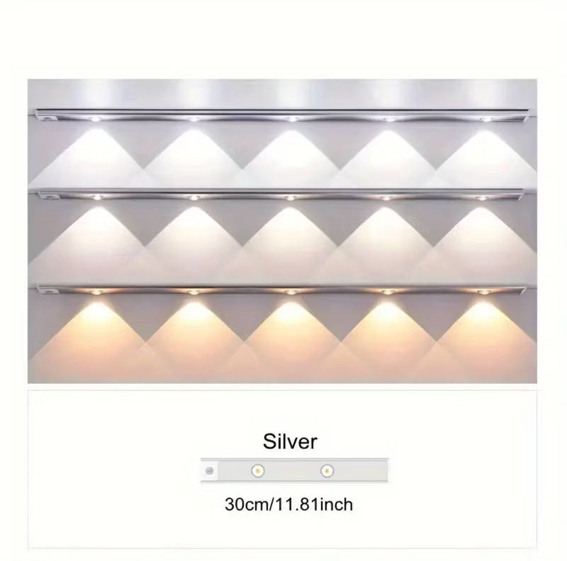 3 Cores Regulável Led Luminária USB Recarregável Lâmpada Sensor De Movimento Luz para cozinha e Sala